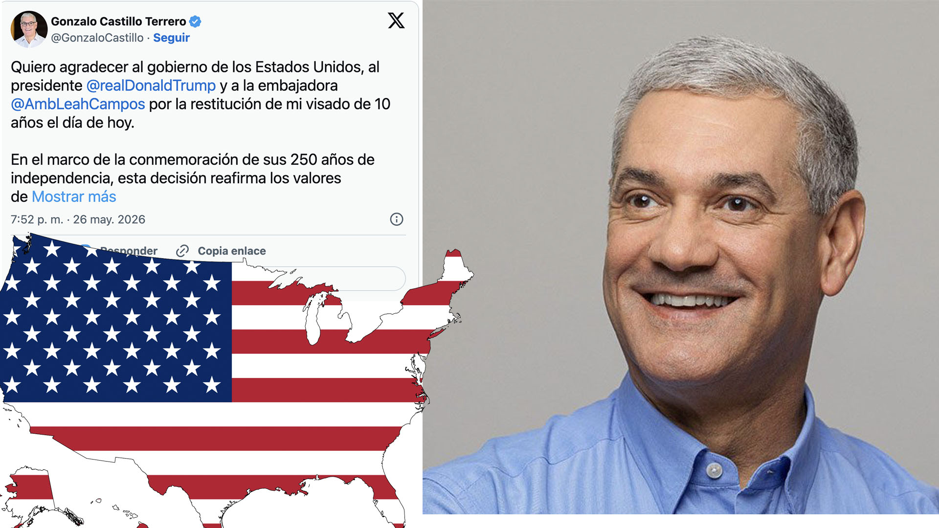 Ex Candidato presidencial del PLD Gonzalo Castillo anuncia restitución de visado a Estados Unidos de norte América
