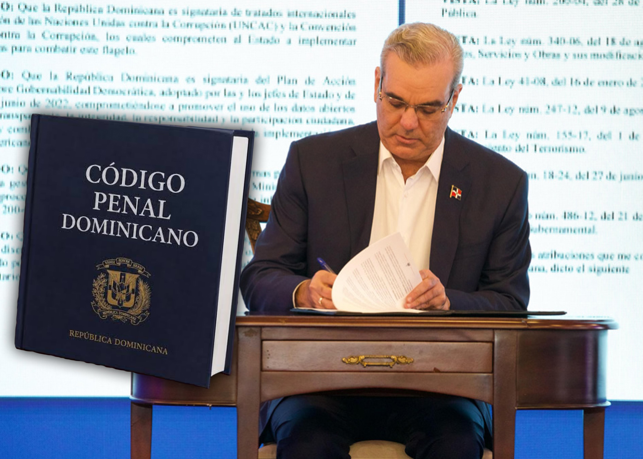 Abinader promulga el nuevo código penal y establece una comisión para futuras reformas