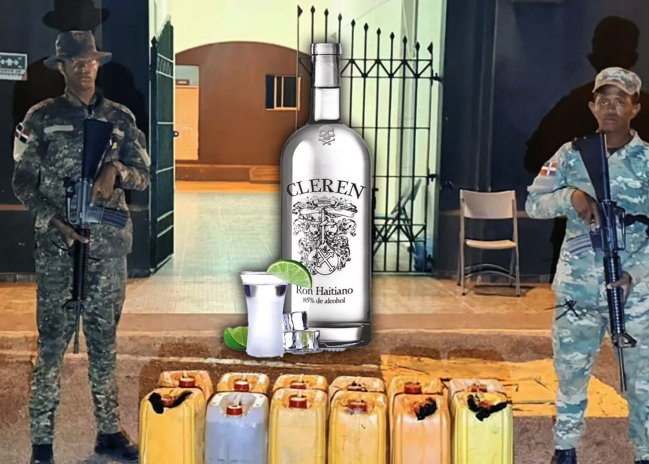 Ejército decomisa  240 litros de clerén  en operativo en Montecristi