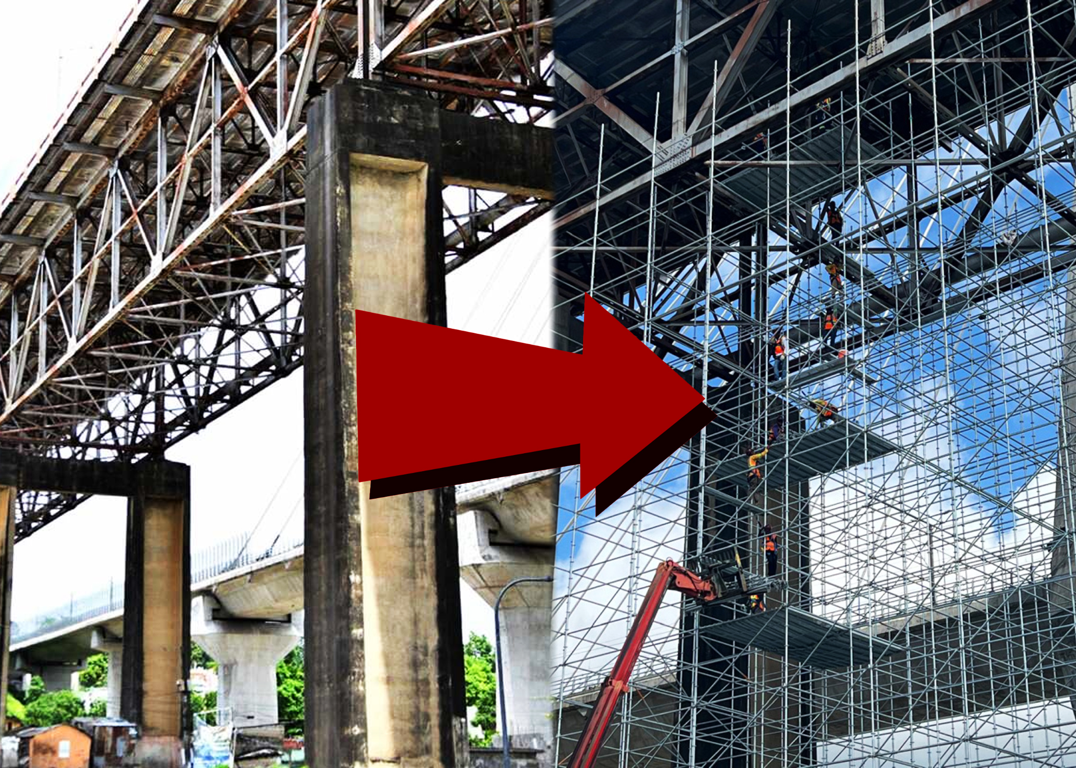 Así avanzan las obras de rehabilitación del Puente de la 17 tras detectarse grave deterioro estructural