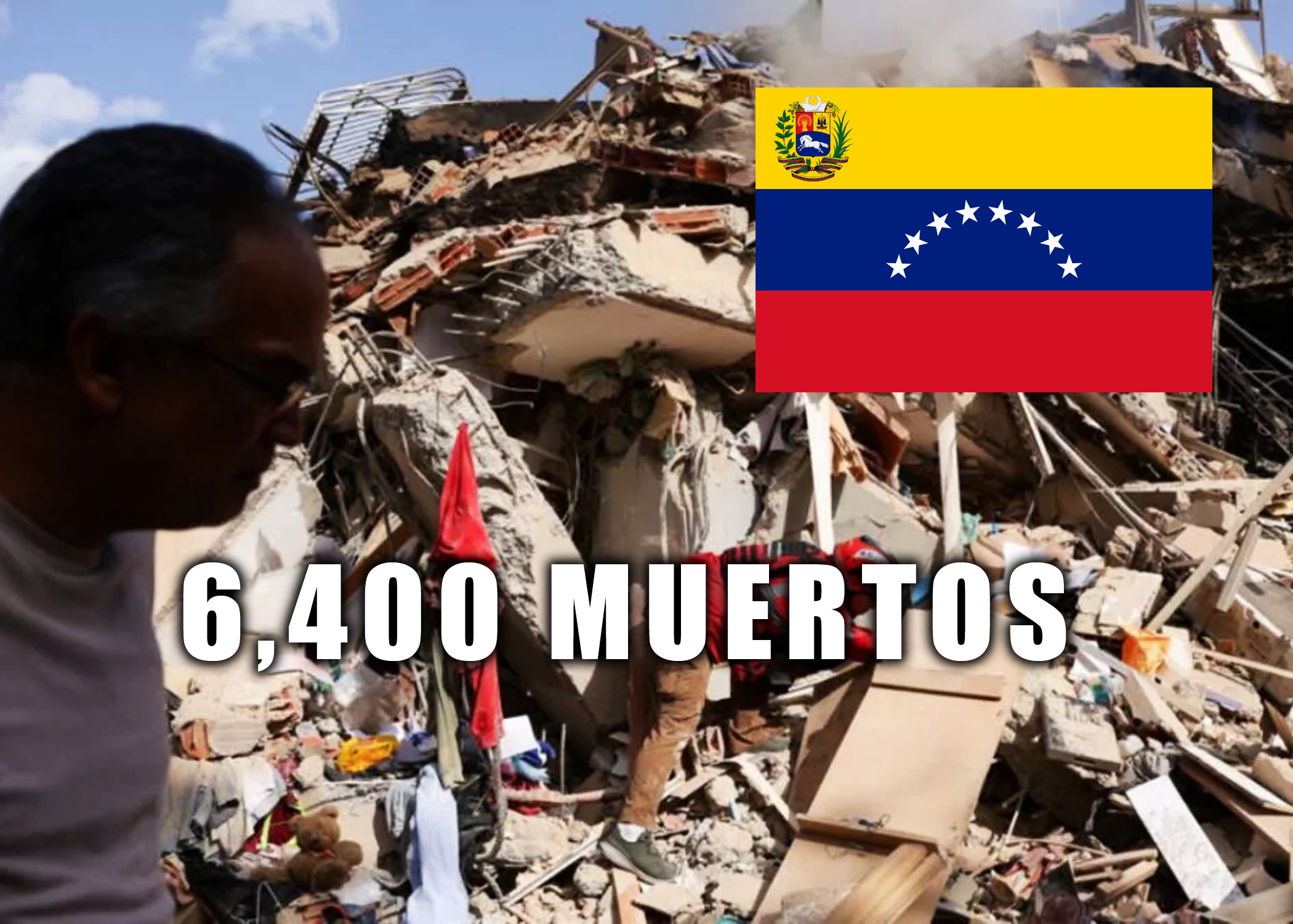 Venezuela: recuperan otros 137  cuerpos entre los escombros  y la cifra de muertos supera  los 6,400 por terremotos  de junio
