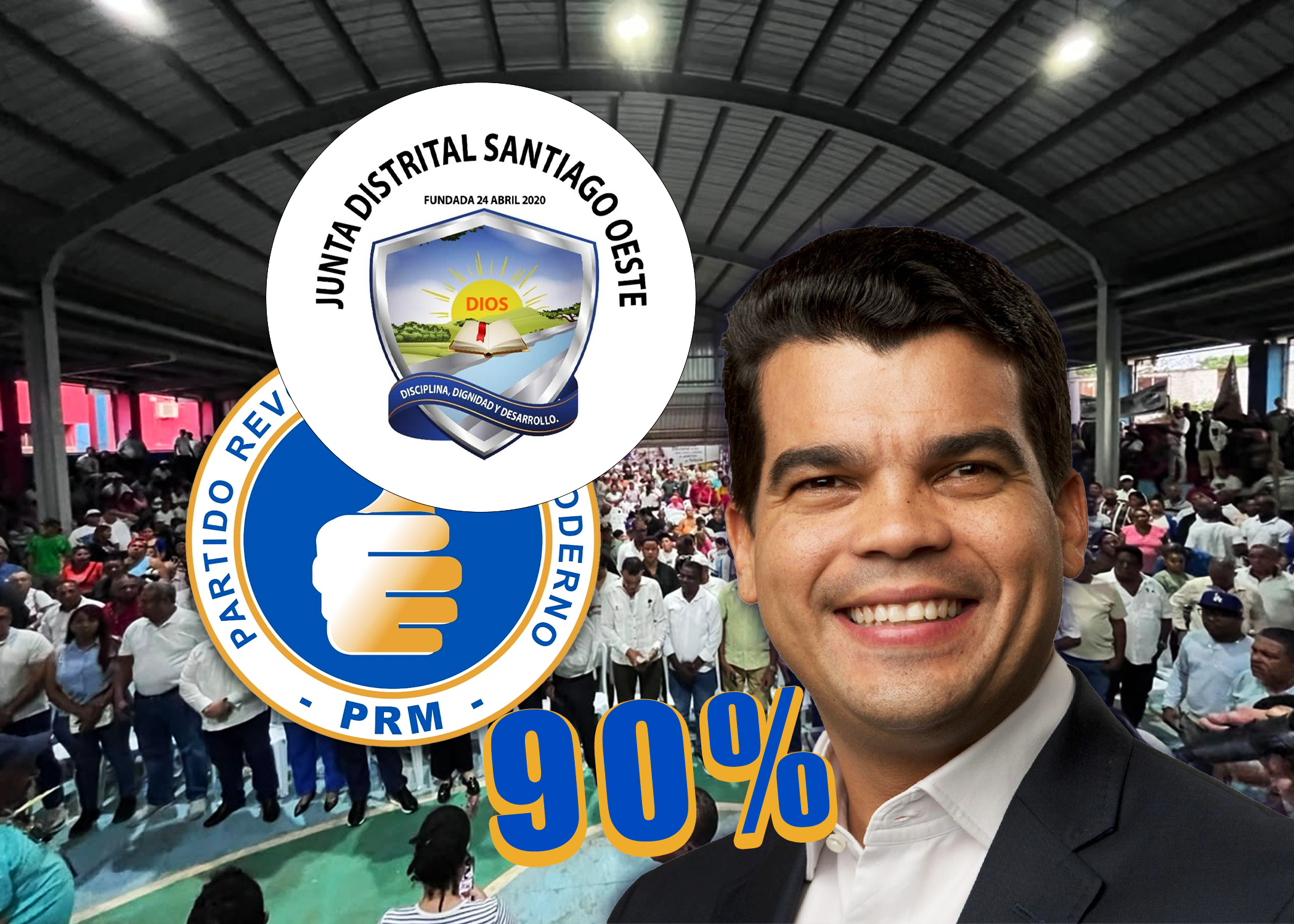 Wellington Arnaud recibe respaldo del 90 % de la estructura del PRM en Santiago Oeste, rumbo a la convención de octubre 2027