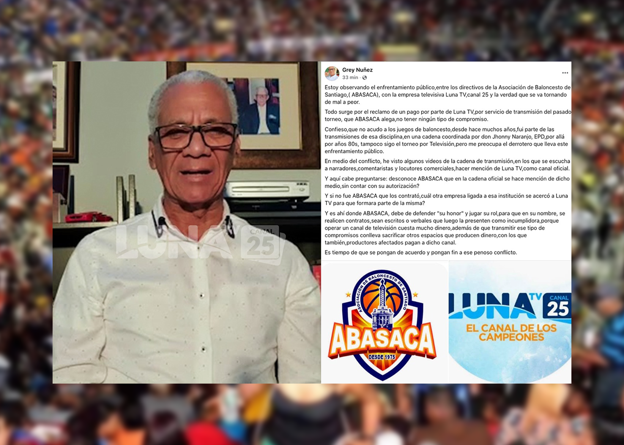 ¡LunaTV transmitió los juegos y ahora nadie responde! Grey Núñez cuestiona a Abasaca
