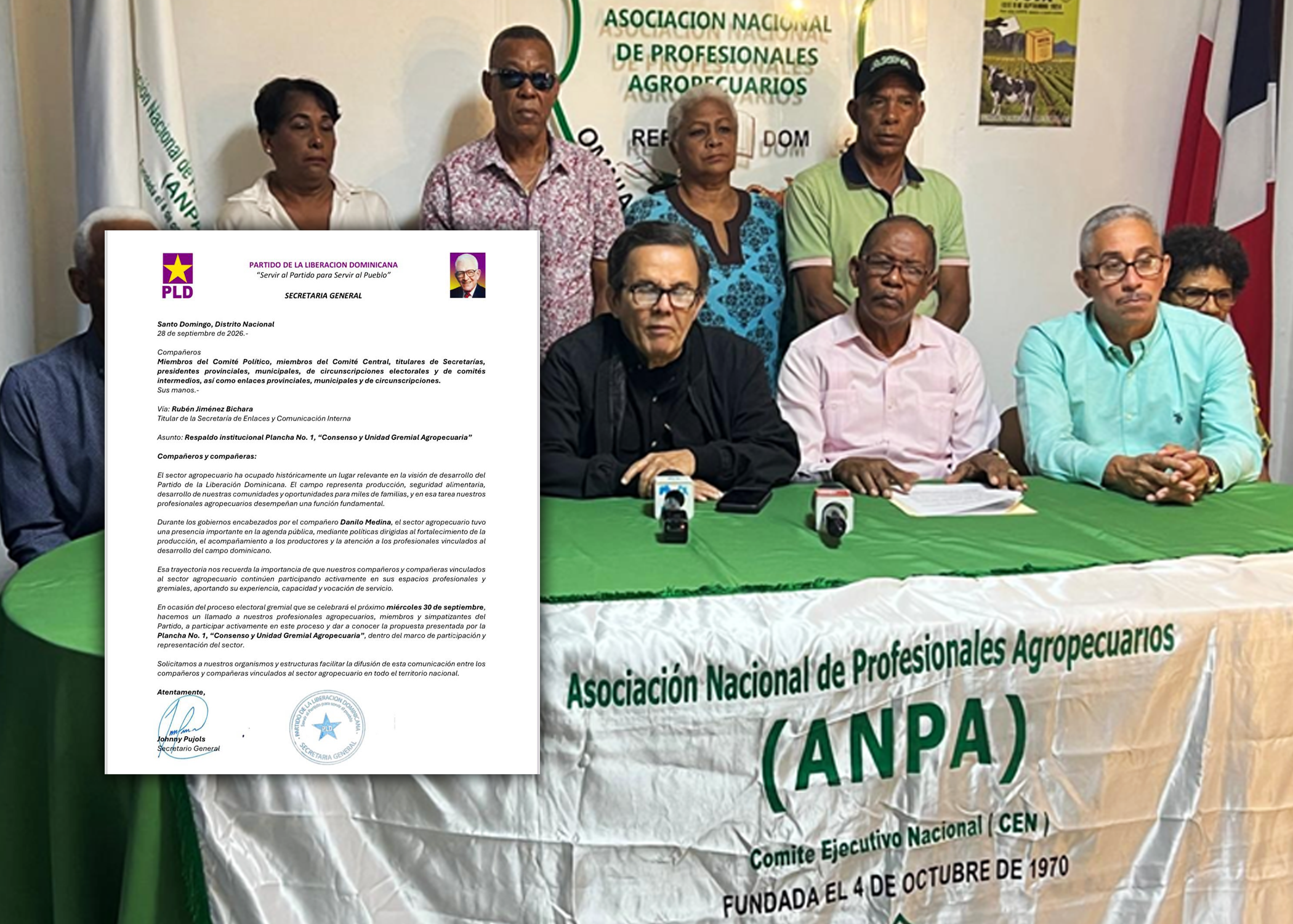 PLD respalda a la Plancha No. 1 para las elecciones de la ANPA
