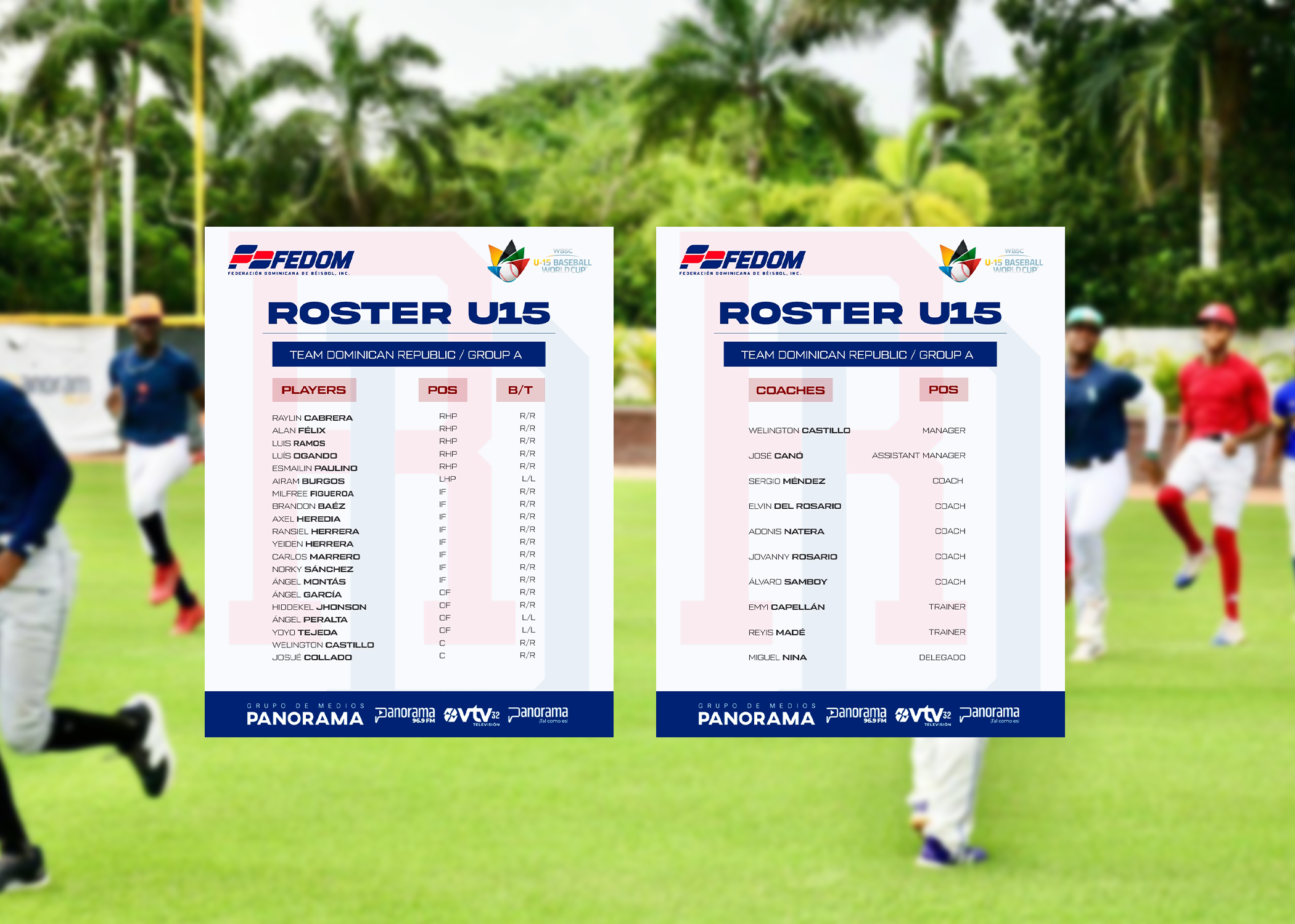 República Dominicana presenta roster Copa Mundial de Béisbol U15 a celebrarse en México
