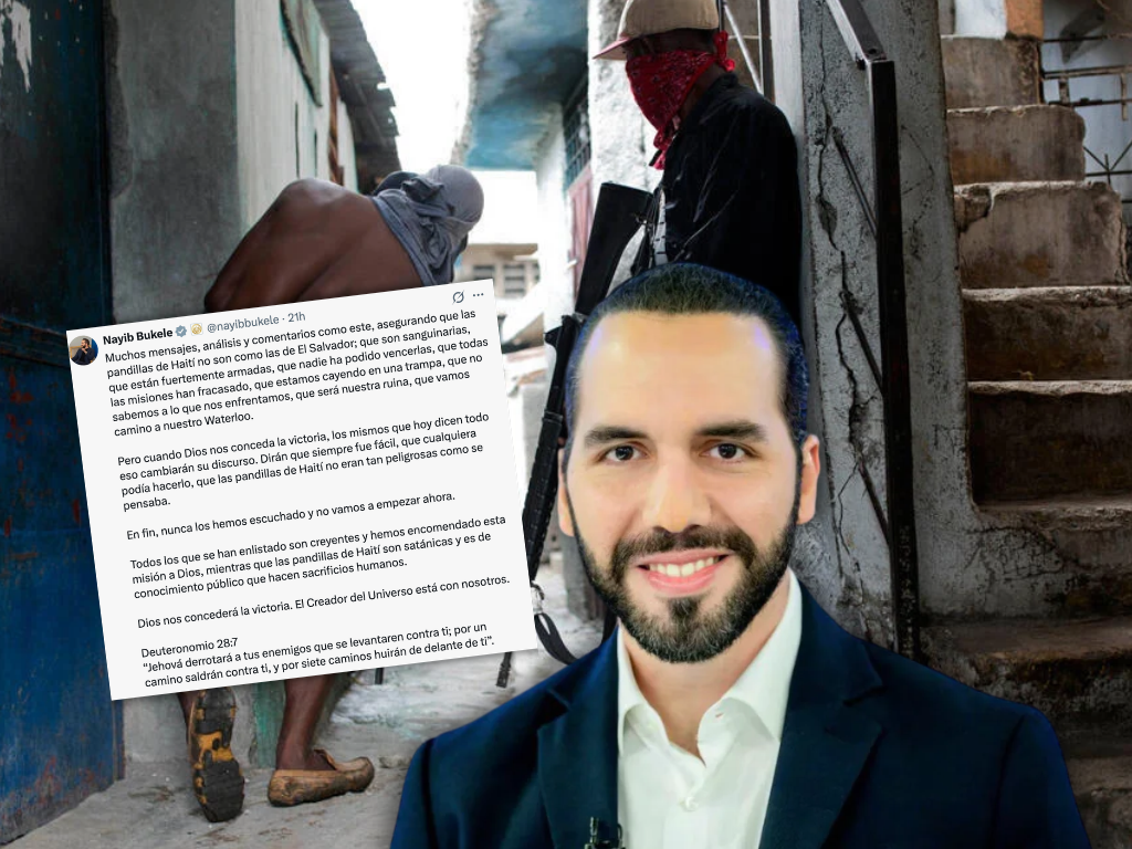 Bukele sobre Haití: "Dios dará victoria" frente a las pandillas